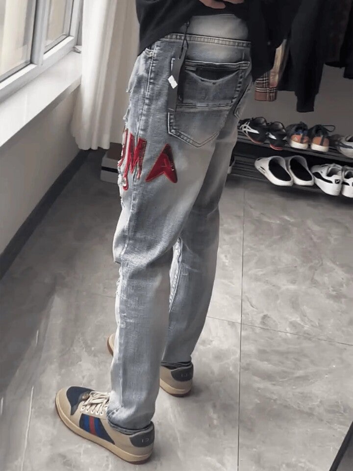 Unisex Casual Daily Denim Jeans - Image 3