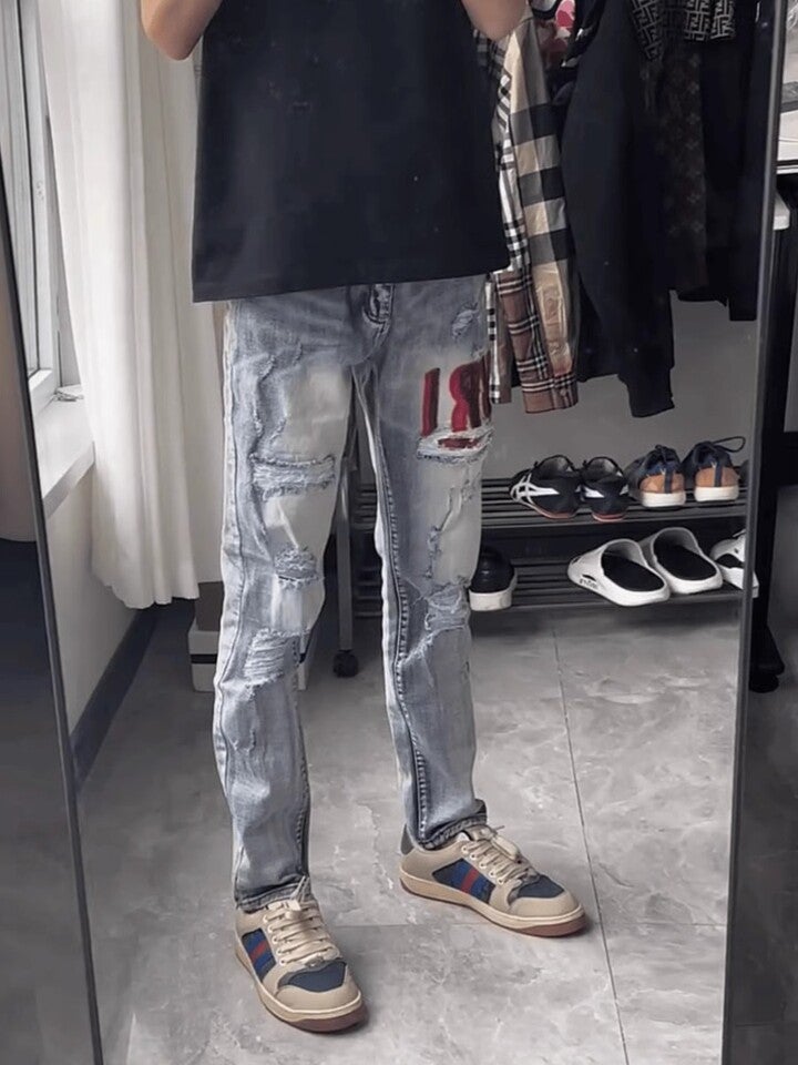 Unisex Casual Daily Denim Jeans - Image 1