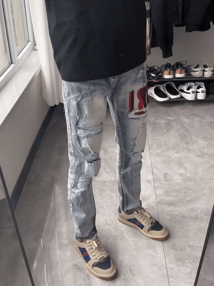 Unisex Casual Daily Denim Jeans - Image 4