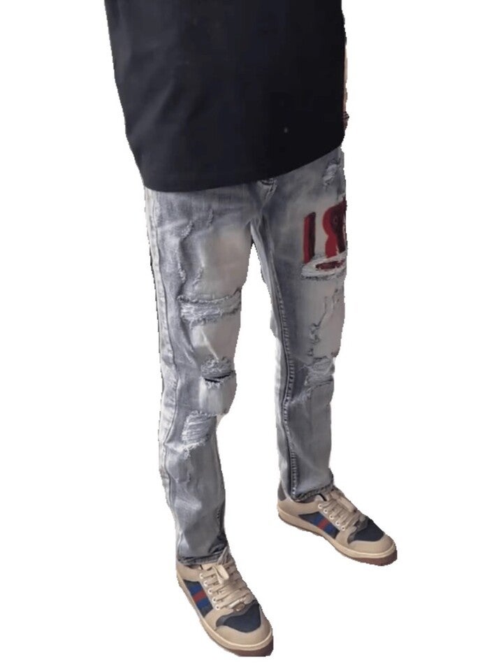 Unisex Casual Daily Denim Jeans - Image 5