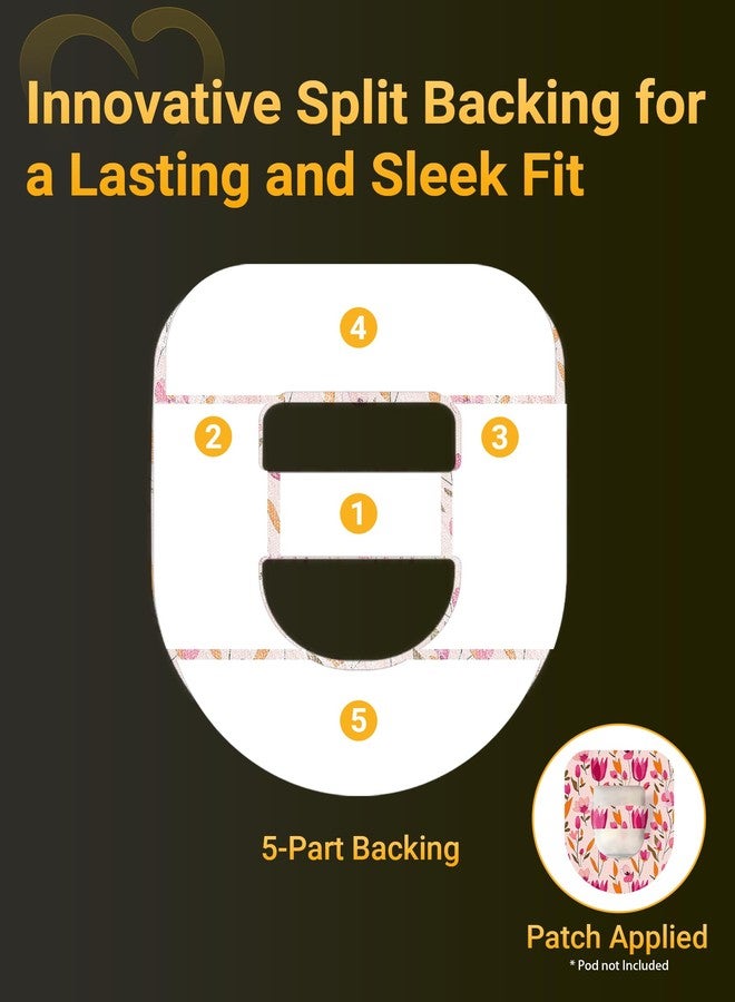 Amolyfe Omnipod 5 Adhesive Patches Waterproof, Amolyfe 20 Pack Omnipod Dash Overpatches with Stretchable Strap, Breathable, Long-Lasting Medical Adhesive, Premium Hinged Tin (Joy) - Image 4