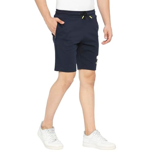 Spykar Men's Regular Fit Mid Rise Blue Casual Shorts - Image 3