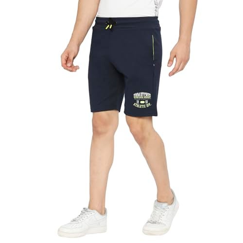 Spykar Men's Regular Fit Mid Rise Blue Casual Shorts - Image 2