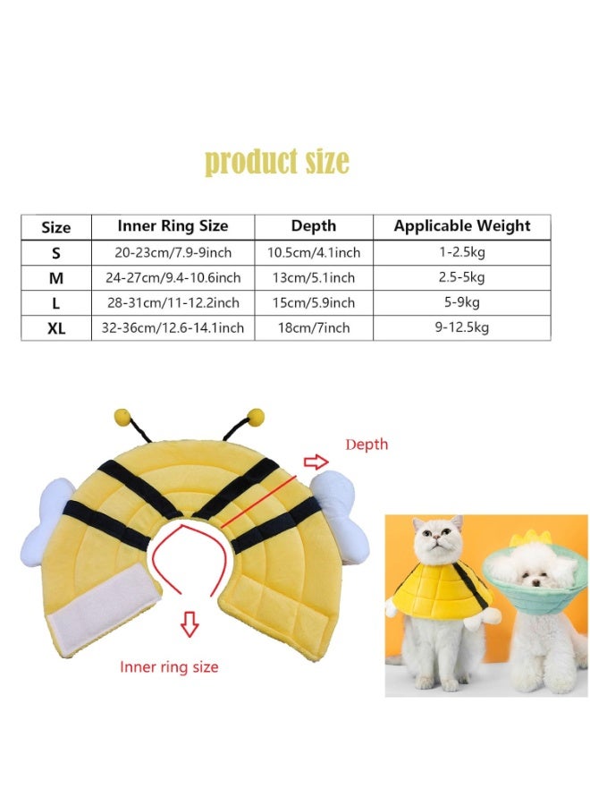 A.M Conical Collar Soft Adjustable Pet Collar Cute Pet Protection Collar Shame Collar After Surgery Anti-Licking Collar for Puppies Small Dogs - Image 4