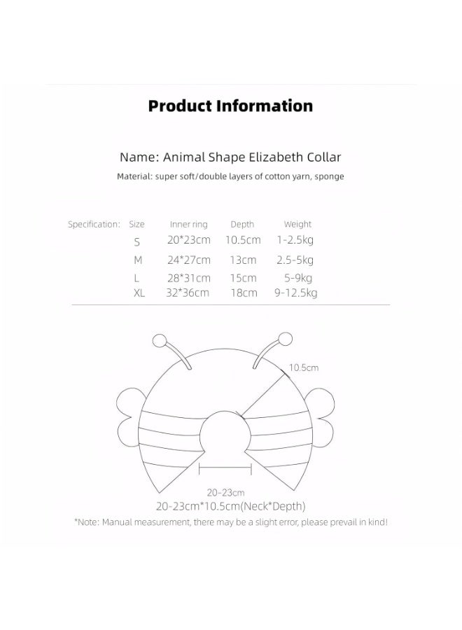 A.M Conical Collar Soft Adjustable Pet Collar Cute Pet Protection Collar Shame Collar After Surgery Anti-Licking Collar for Puppies Small Dogs - Image 3