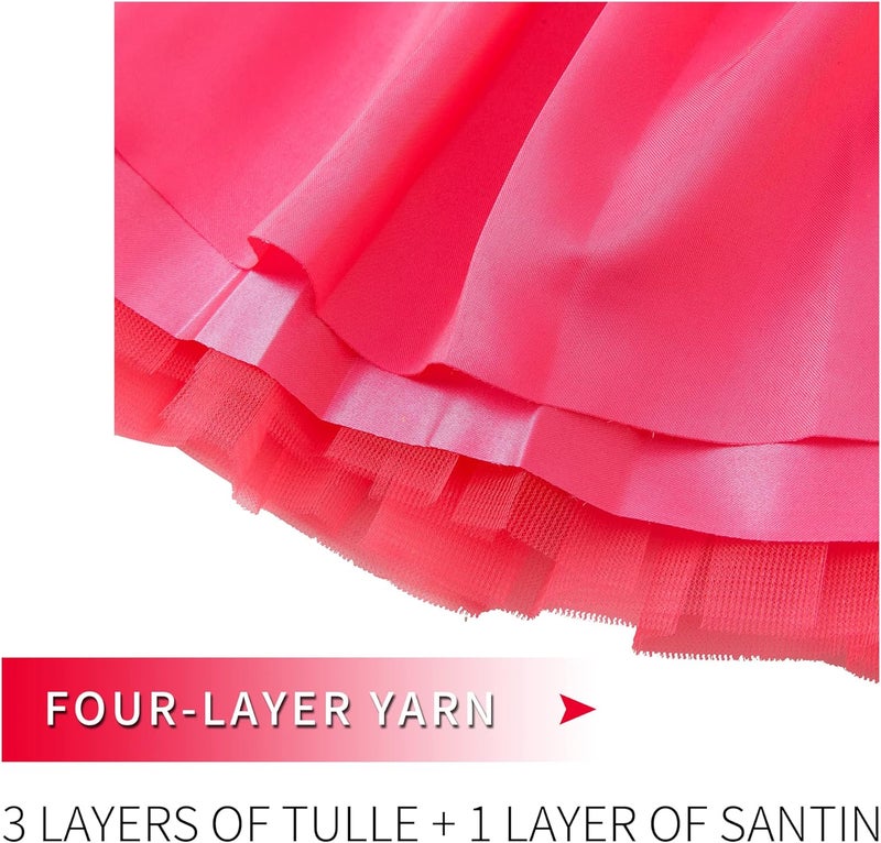 Jastore Girls Layered Stars Sequins Tutu Skirt Princess Ballet Dance Dress for 2-8 Years - Image 2