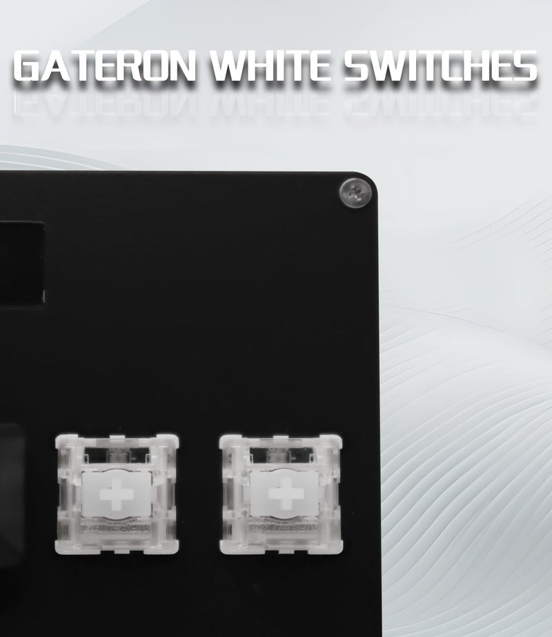 BTXETUEL SayoDevice CM51+ Rapid Trigger Keyboard for OSU!ã€djmax... Rhythm Game with GATERON Hall Magnetic Linear Switches with Knob Custom Programmable Keypad (Black-GATERON White Switches, CM51+) - Image 3