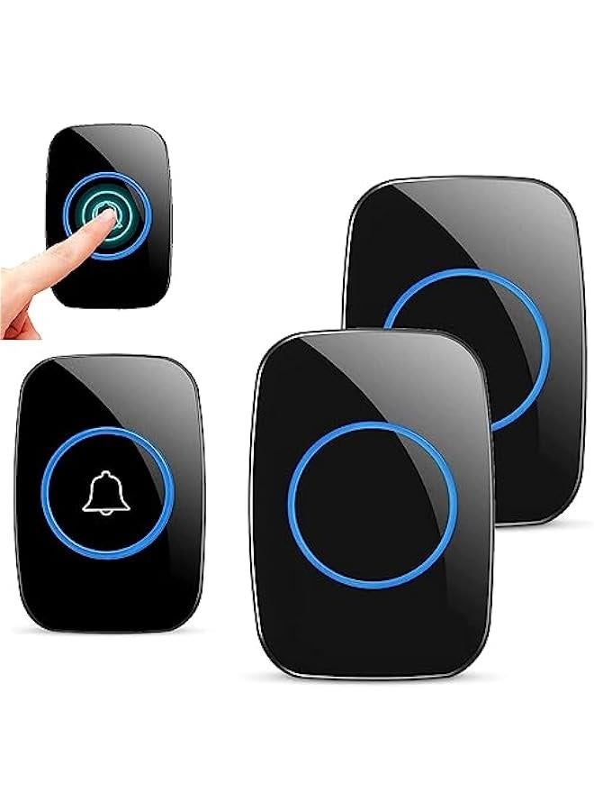 RYNX Wireless Doorbell，Plug in waterproof cordless doorbell with LED flash 1000 Feet Range With 1 Waterproof Transmitter And 2 Plug In Receptors Suitable For Families、Office Buildings、Restaurants - Image 1