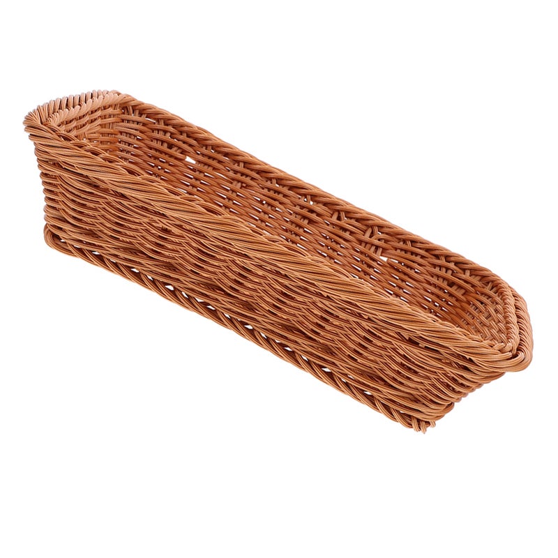 2pcs Handwoven Storage Basket Weaving Basket Container Supermarket Display Container Woven Basket For Fruit Snack Bread - Image 3