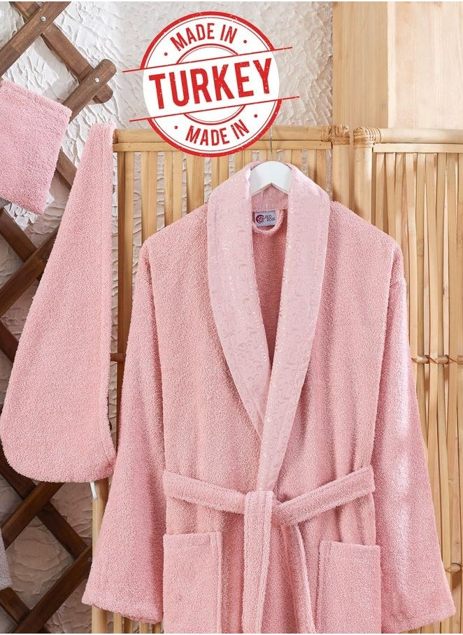RedRose 100% cotton Turkish bathrobe set 11 pieces heavy pile highly absorbent modern design and decoration large size suitable for all sizes  - Image 2
