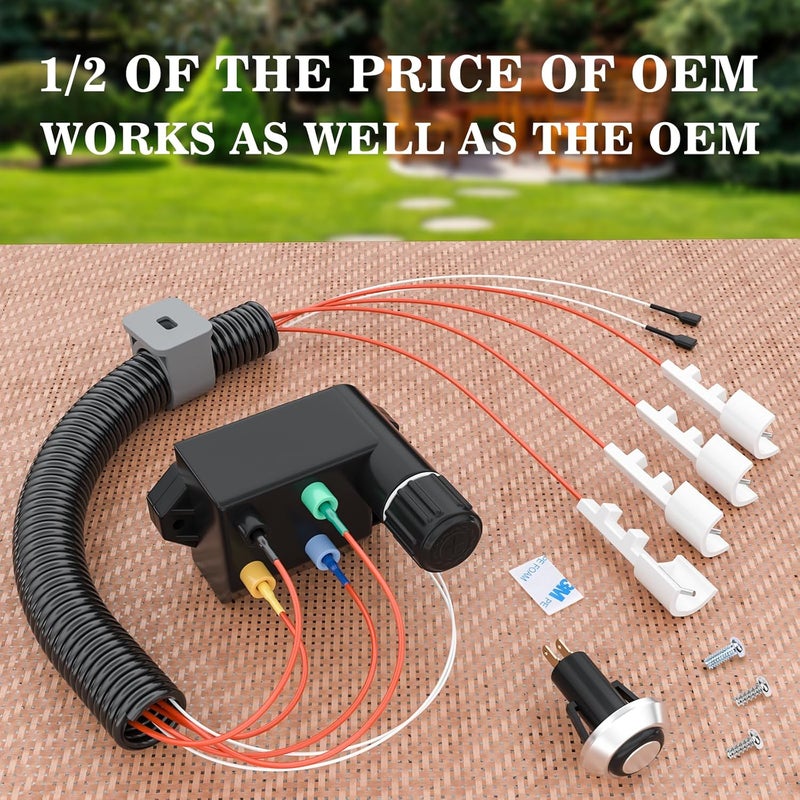 GRISUN 66355 Grill Igniter Kit for Weber Genesis II 410 210 Series Gas Grills - E410 LX410 SE410 E210 (Model Years 2017 and Newer), 4-Outlet Electronic Ignition Replacement Igniter Parts - Image 5