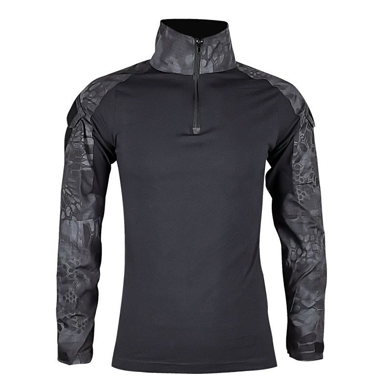 PFZL Outdoor Tactical Frog Suit Long Sleeve Spring Cycling Training Shirt Stretch T-Shirt Top for Boys - Image 1