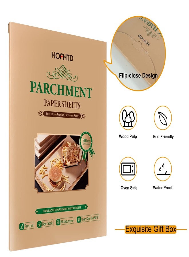 HOFHTD 200 Pcs Parchment Paper Sheets 9 x 13 Inches, Precut Parchment Paper for Baking, Air Fryer Disposable Paper Liner, HOFHTD Non-Stick Cooking Papers for Grilling, Frying, Steaming - Image 3