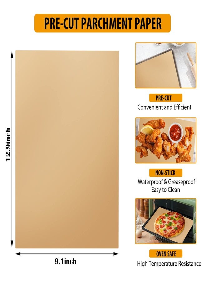 HOFHTD 200 Pcs Parchment Paper Sheets 9 x 13 Inches, Precut Parchment Paper for Baking, Air Fryer Disposable Paper Liner, HOFHTD Non-Stick Cooking Papers for Grilling, Frying, Steaming - Image 2