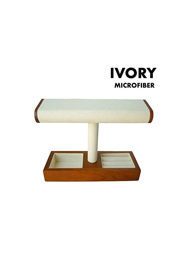 IAF Watch Stand with Jewelry Organizer – Solid Ashwood Watch Organizer – Versatile Jewelry Holder for Watches, Bracelets, Rings, Necklaces – Elegant and Classy Countertop Organizer - Image 3