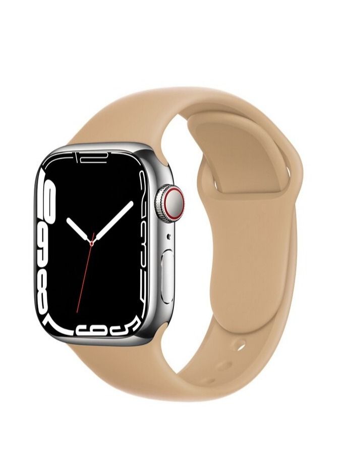 Apple Watch Band 45mm 44mm 42mm Soft Silicone Sport Band Replacement Wrist Strap Compatible for iWatch Apple Watch Series 7/SE/6/5/4/3/2/1,Nike+,Sport,Edition - Image 1