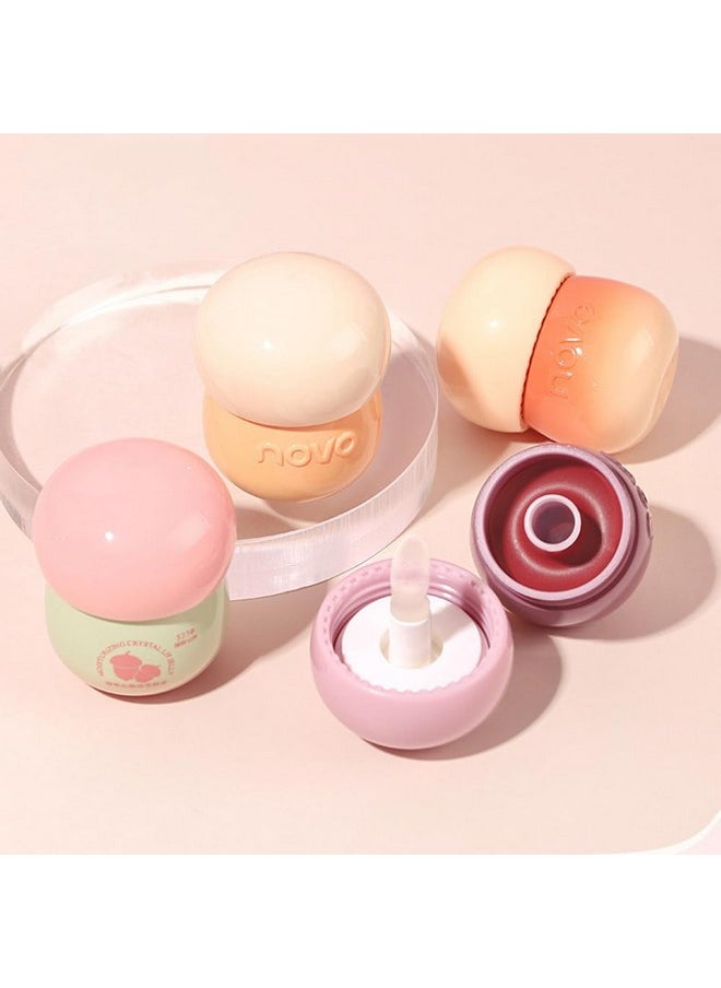 Rayberro - 4 Pack Water Gloss Lip Glaze Lipstick Set Lip Gloss Set Cute Pinecone Shape Lipstick Makeup Set Long Lasting Wear Nonstick Cup Not Fade Waterproof Sweatproof Lipsticks Lip Balm Lip Care - Image 1