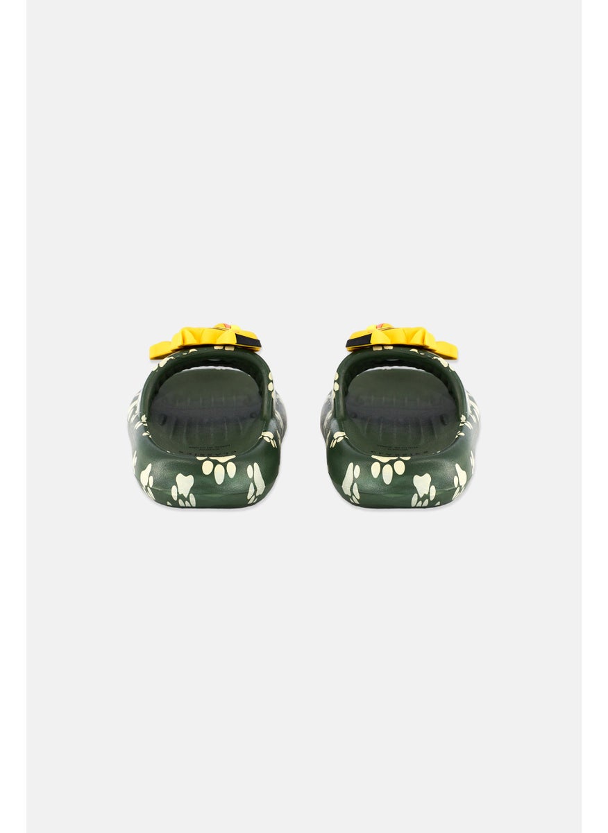 Disney Toddlers Boy Slip On Lion King Slides, Olive  - Image 4