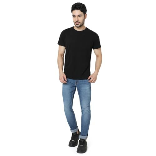 Spykar Men's Super Skinny Fit Low-Rise Casual Jeans Light Blue - Image 2