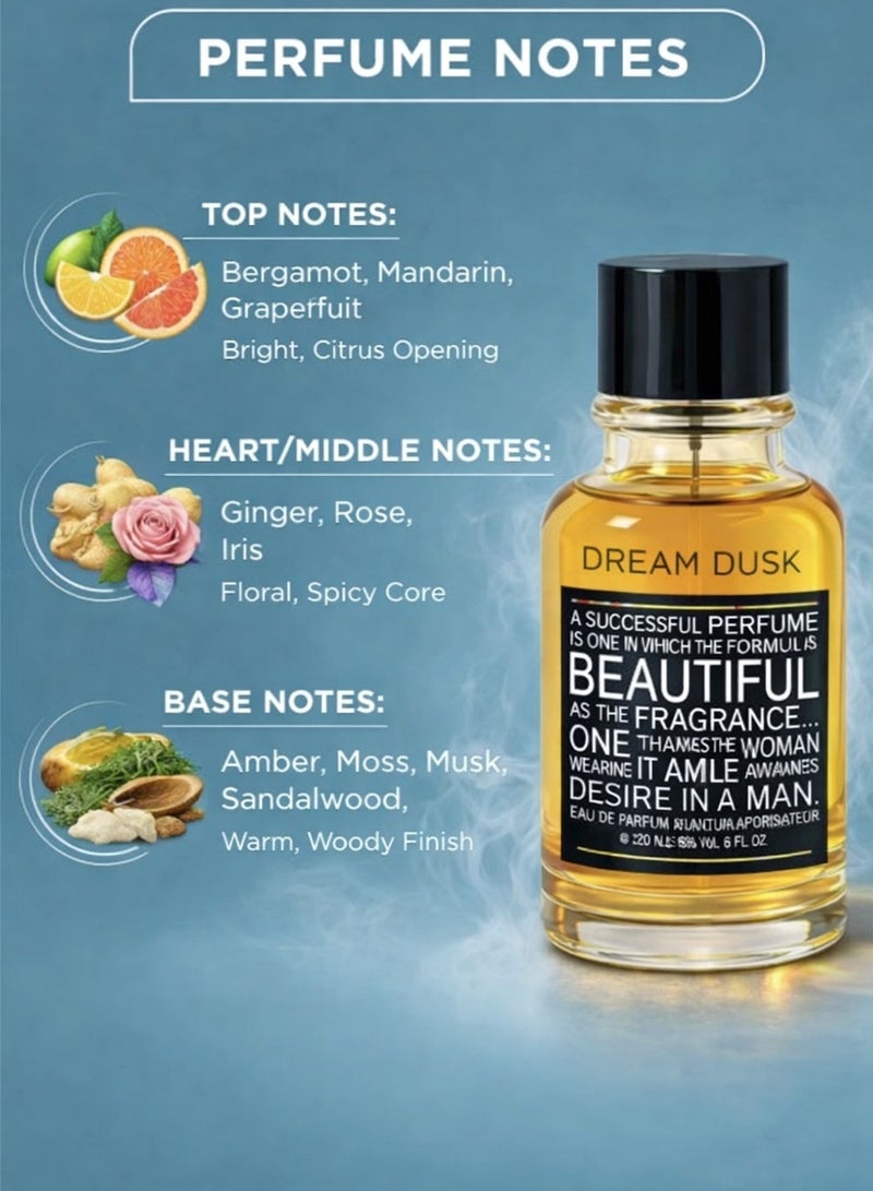 Linea De Bella Dream Dusk Beautiful Eau de Parfum 200ml – Luxury Arabic Unisex Perfume with Citrus, Woody Depth, Musk Warmth & Long Lasting Elegance - Image 2