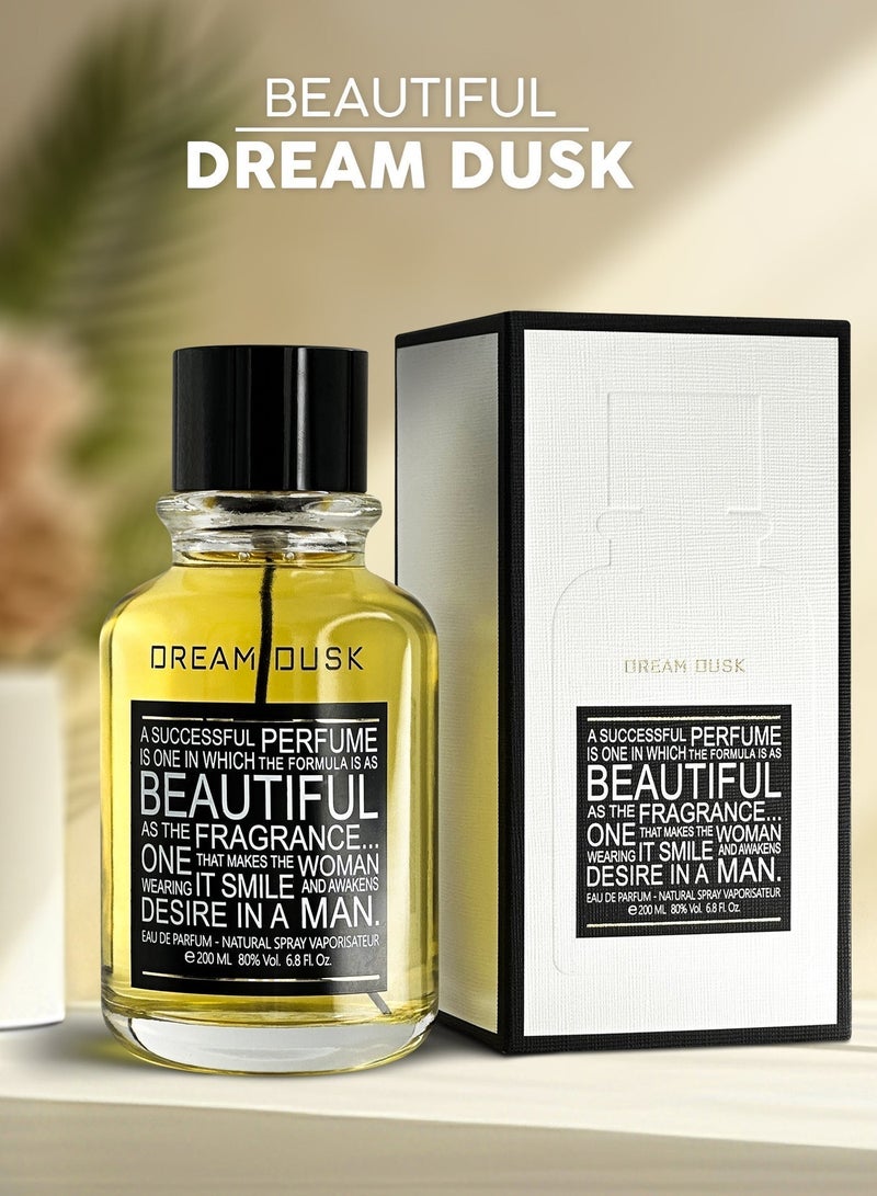Linea De Bella Dream Dusk Beautiful Eau de Parfum 200ml – Luxury Arabic Unisex Perfume with Citrus, Woody Depth, Musk Warmth & Long Lasting Elegance - Image 5