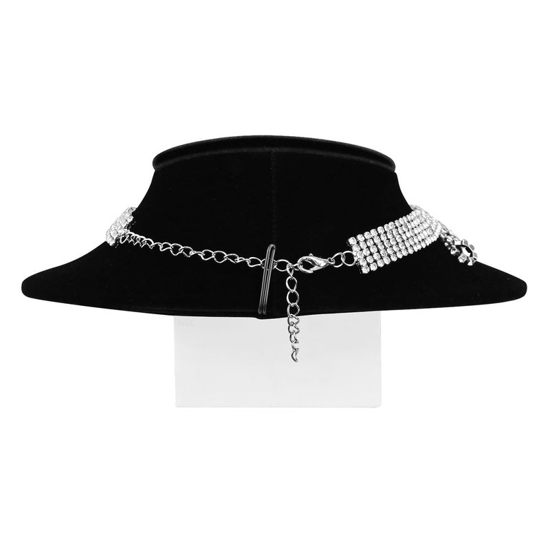 MOOCA Black Velvet Lay Down Necklace Bust Display Jewelry Display Necklace Chain Jewelry Bust Holder Stand, 2 Pcs, Black Velvet - Image 5