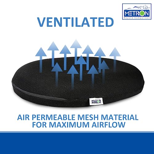 METRON Donut Ring Cushion for Piles – Orthopedic Seat Support, Medium Firm – Hemorrhoids, Fistula – Pain Relief in Pre & Post Pregnancy or Surgery – Removable Washable Black Cover - Image 5