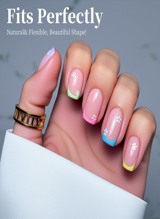 Cycullinyt 480Pcs Extra Short Half Cover Almond & Tapered Square Soft Gel Clear Nail Tips Set, 2 Shape Pre-shaped XXS Fake Nails False Nail Extension for Home Salon DIY 12 Sizes - Image 5