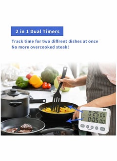 Y&D 2 in 1 Kitchen Timer, Digital Timer,24-Hours Timer  - Image 2