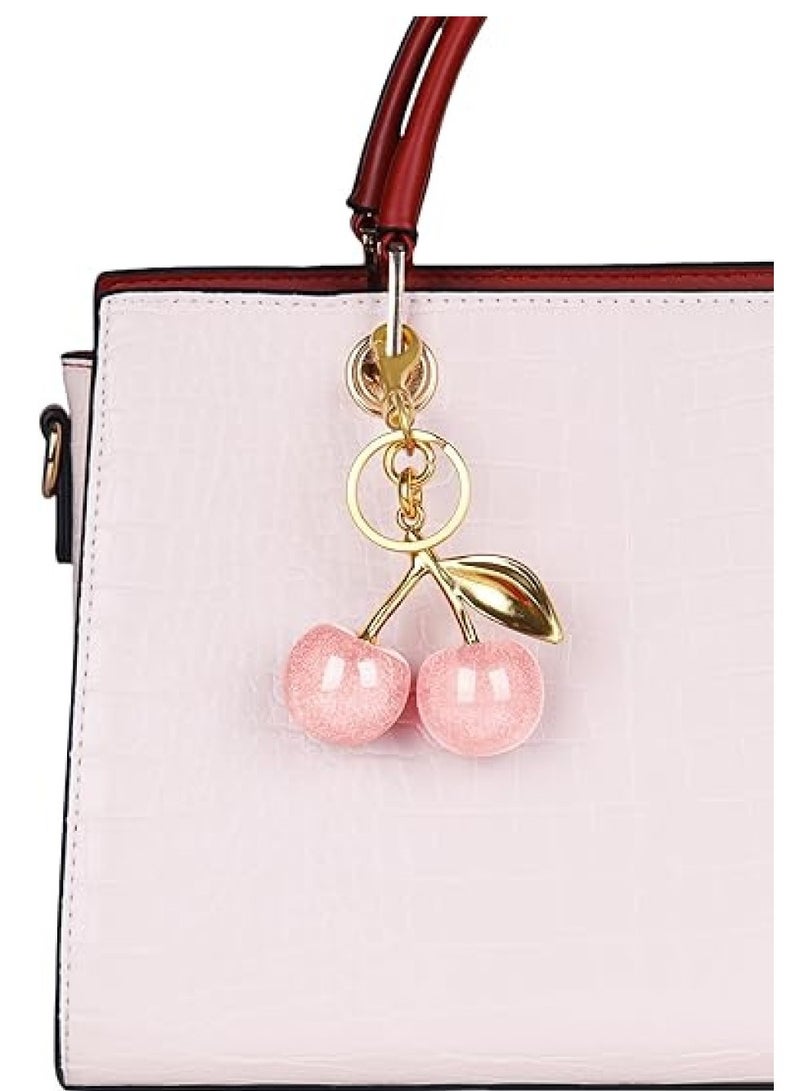 رات سو كيس الكرز اللامع مع خاتم المفتاح وإكسسوارات معدنية الراتنج المتلألئ للحقائب والحقائب - Image 2