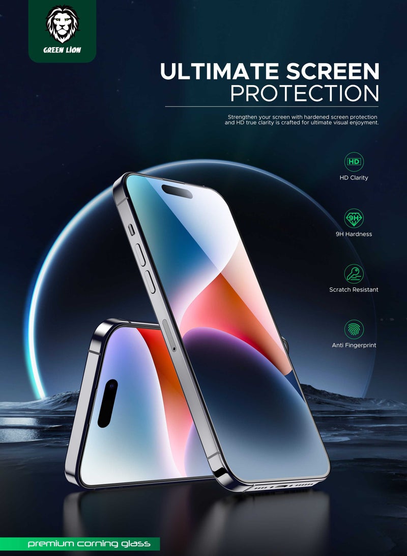 GREEN LION 3D Corning Pro Screen Protector for iPhone 15 Pro - Clear - Image 1