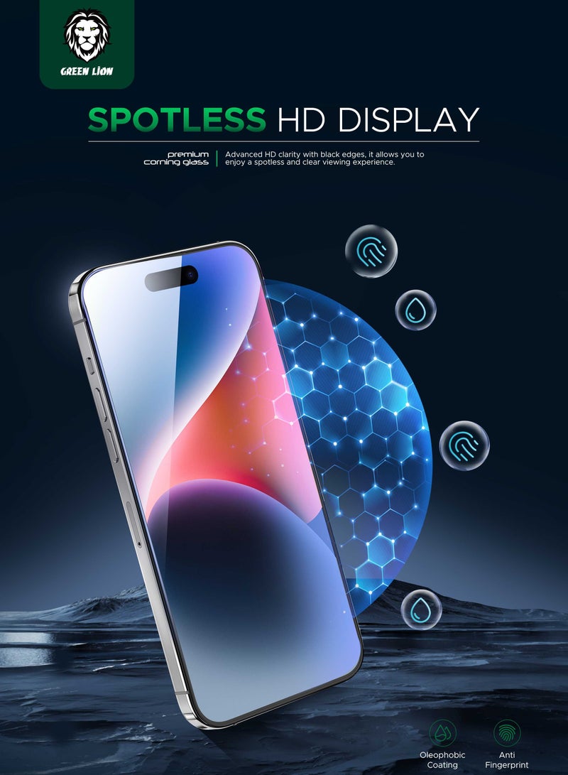 GREEN LION 3D Corning Pro Screen Protector for iPhone 15 Pro - Clear - Image 2