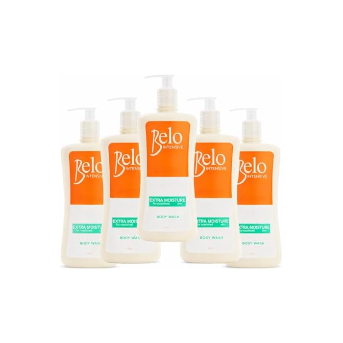 Intensive Body Wash, Hydrating Cleanser with Glycerin Smooth Lather Daily Shower Gel for Even Tone Skincare - 475ml x 5 Bottles