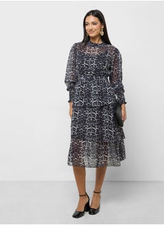 ELLA Ditsy Print Dress  - Image 4
