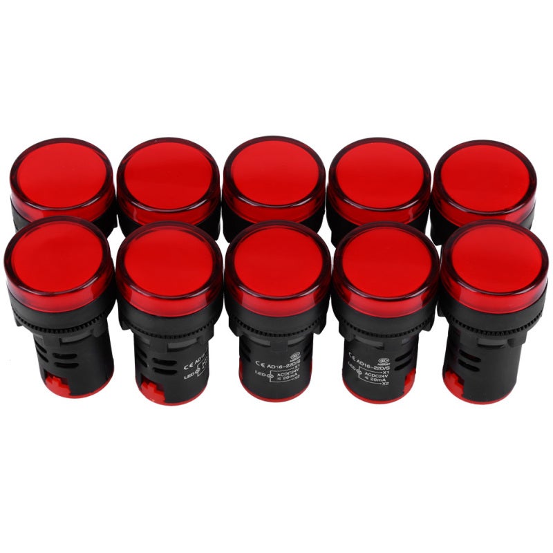 22mm Thread 24V LED Signal Light - Ultra Bright Pure Color 100000 Hours Lifespan Waterproof Industrial Indicator Light for Control Panel Machinery Electricity Equipments - Image 2