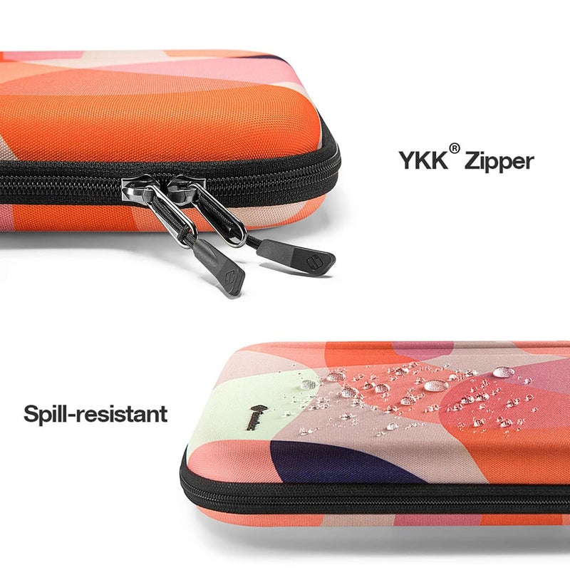 Tomtoc Portfolio Case for Ipad Pro 12.9-Inch 2018&2020,Protective Sleeve with Accessories Pocket,Carrying Storage Bag for Ipad Pencil/Adapter/Hubs/Cables/Magic Keyboard Fit Surface Pro 12.3,Orange - Image 4