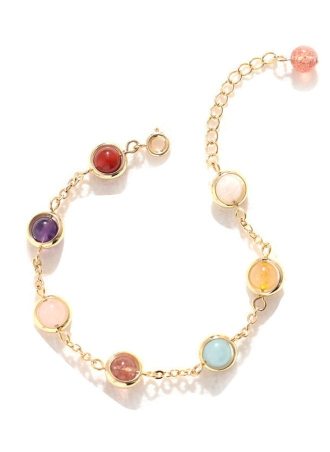Ant Gold Plated Delicate Multi Color Crystal Bracelet for Girls Women  Jewelry Gifts  - Image 3