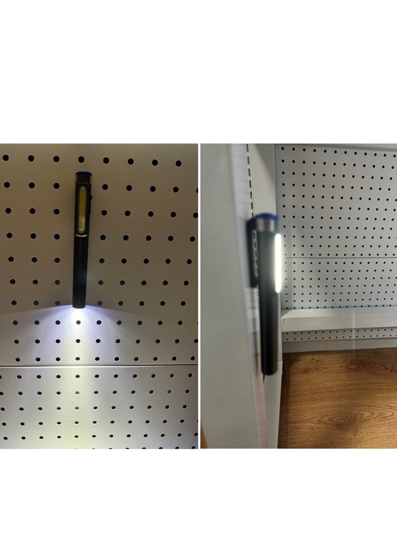 Mini LED Flashlight. Small Pocket Pen, Palm size easy carry, Supreme light bulb. For Outdoor,Emergency , Inspection, Work, Repair. Gray - Image 4