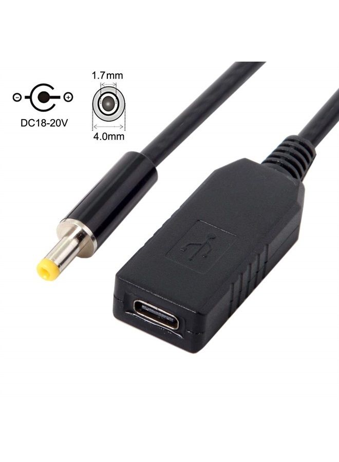 Cablecc USB 3.1 Type C USB-C to DC 20V 4.0x1.7mm Power Plug PD Emulator Trigger Charge Cable for Laptop - Image 2