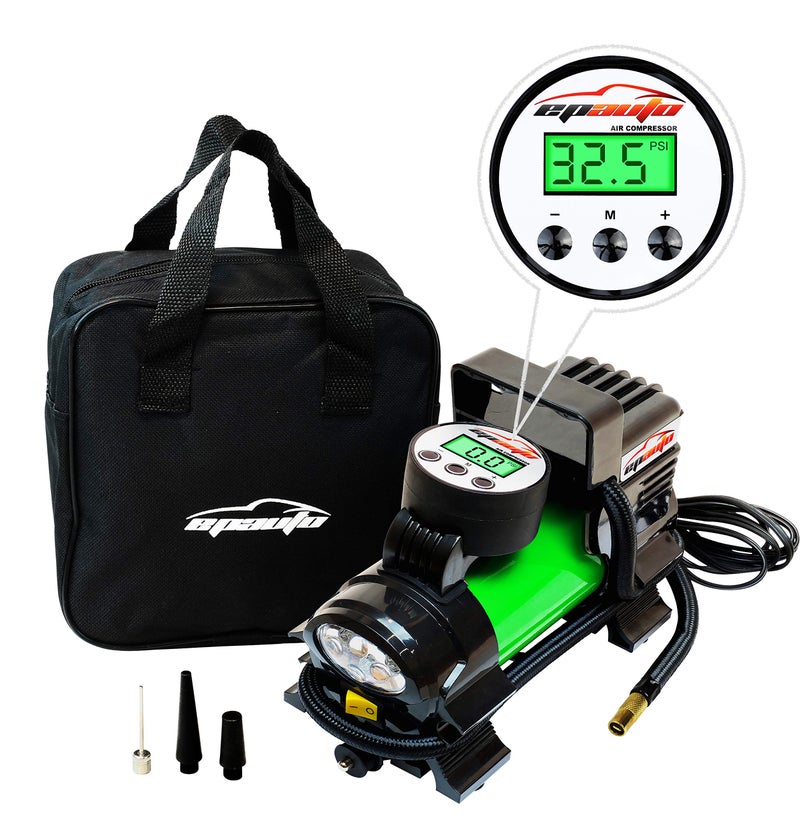 epauto 12V DC Portable Air Compressor Pump, Digital Tire Inflator - Image 2