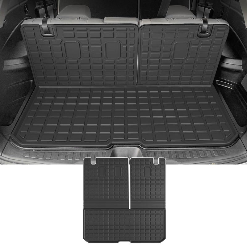 powoq Cargo Mat Compatible with 2016-2025 Honda Pilot (No Elite) Trunk Mat with Backrest Mat TPE Cargo Liner Trunk Liner Replacement for 2016-2025 Honda Pilot Accessories (Trunk Mat with Backrest Mat) - Image 1