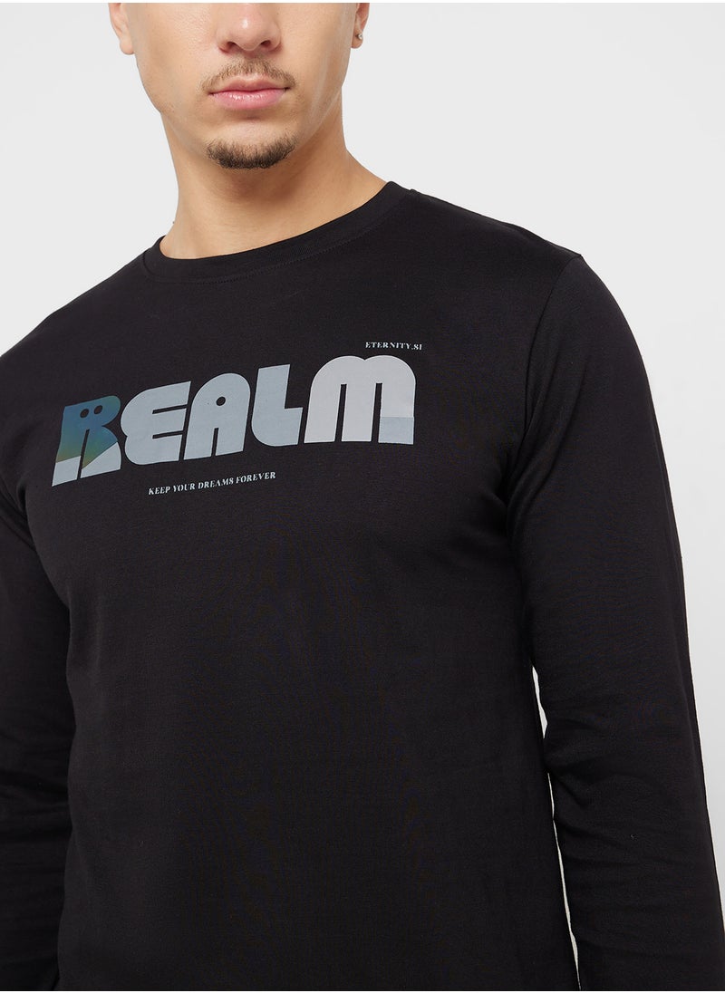 Seventy Five Basics Graphic Long Sleeve T-Shirt  - Image 3