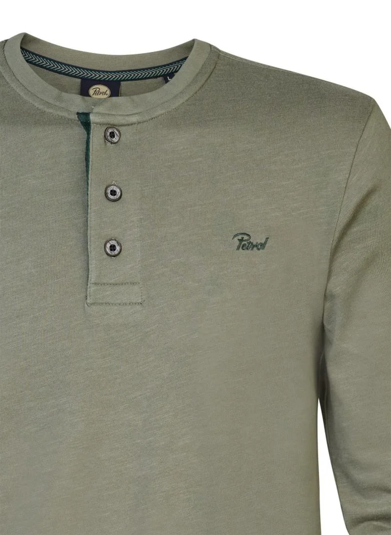 Petrol Industries 6165-Dark Sage Men T-Shirt LS for Men | Best Price UAE