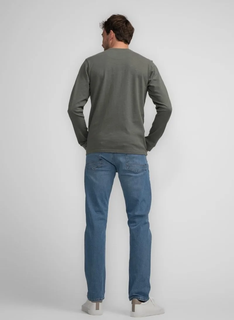 Petrol Industries 6165-Dark Sage Men T-Shirt LS for Men | Best Price UAE