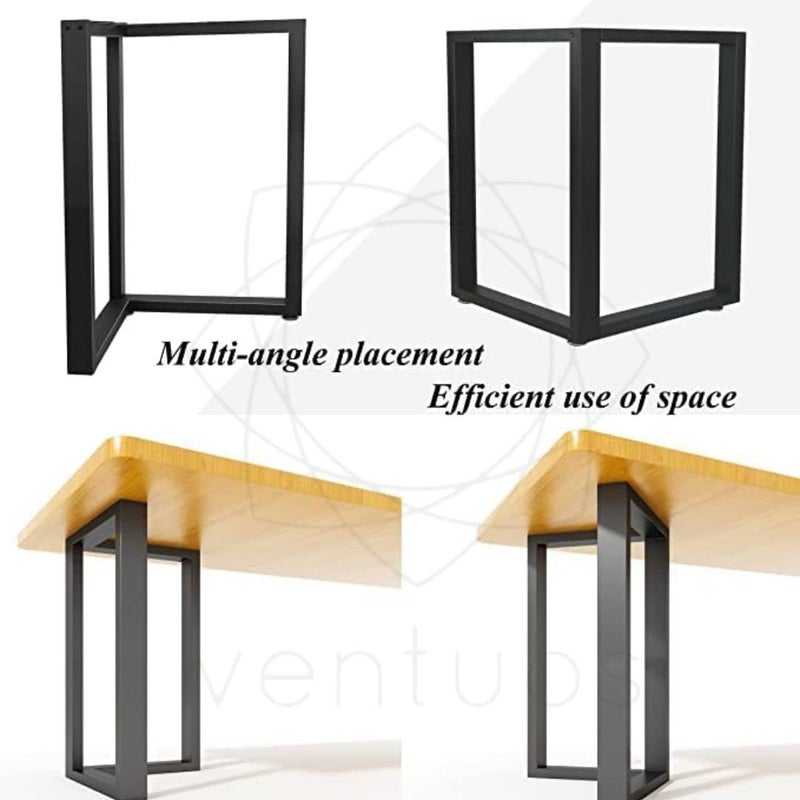 Cartvilla Cartvilla Metal Table Legs 28 InchTable Legs Replacement Heavy Duty Square Tube Desk Legs Furniture Legs for Coffee Table Dining Table Pack of 2 only Legs LShape - Image 2