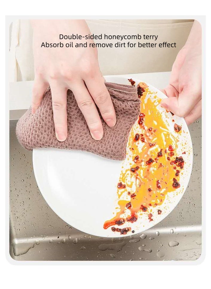 100% cotton waffle weave kitchen absorbent dishcloth, waffle tea towel super soft absorbent quick dry dish towel, kitchen square 34x34 cm, pack of 4 (off-white) - Image 3