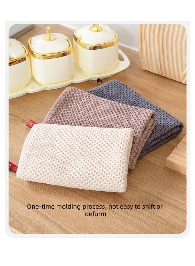 100% cotton waffle weave kitchen absorbent dishcloth, waffle tea towel super soft absorbent quick dry dish towel, kitchen square 34x34 cm, pack of 4 (off-white) - Image 4