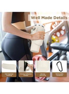FLOWING Water Bottle Carrier Bag for Stanley 40oz Tumbler, Water Bottle Holder with Pouch and Adjustable Strap, Sleeve Accessories with Pocket for 40oz Cup  - Image 5