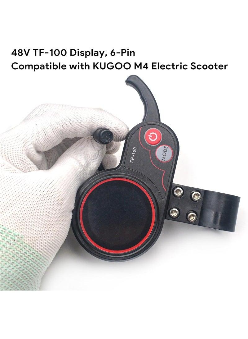 48V 6 Pin TF-100 Electric Thumb Throttle with LCD Display and Speed Gear Power Mode for KUGOO M4 Electric Scooter - Image 2