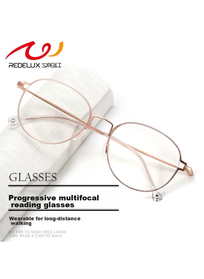 Sunset Red Bifocal Gl For Women With Anti-blue Light, Fashionable Invisible Dual Focus High Definition Reading Gl For Elderly, Ax5327 +2.50 Strength - Image 3
